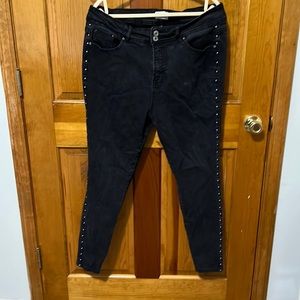REBEL Angels “The Minx Skinny” Jeans with side rivets.  Purchased in NYC.